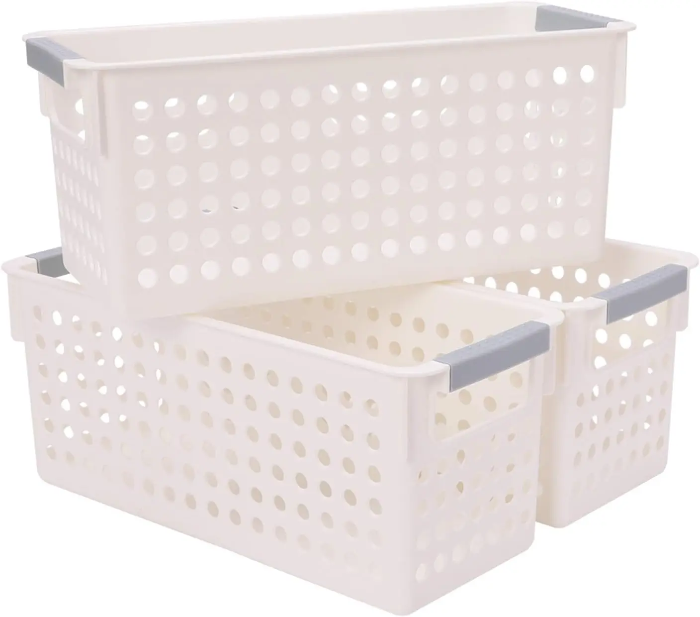 Plastic Storage Baskets Kitchen Cupboards Organiser Storage Baskets for Shelves