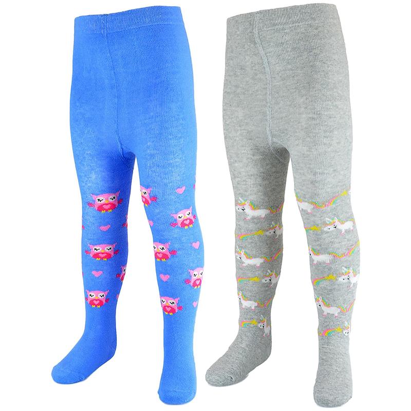 A2Z 4 Kids Infant Toddler Baby Girls Cotton Rich Pack Of 2 Tights Comfortable Stretchy Warm Durable Super Soft Newborn Children's Leggings Age 0-6 Months 6-12 Months 12-18 Months 18-24 Months 5