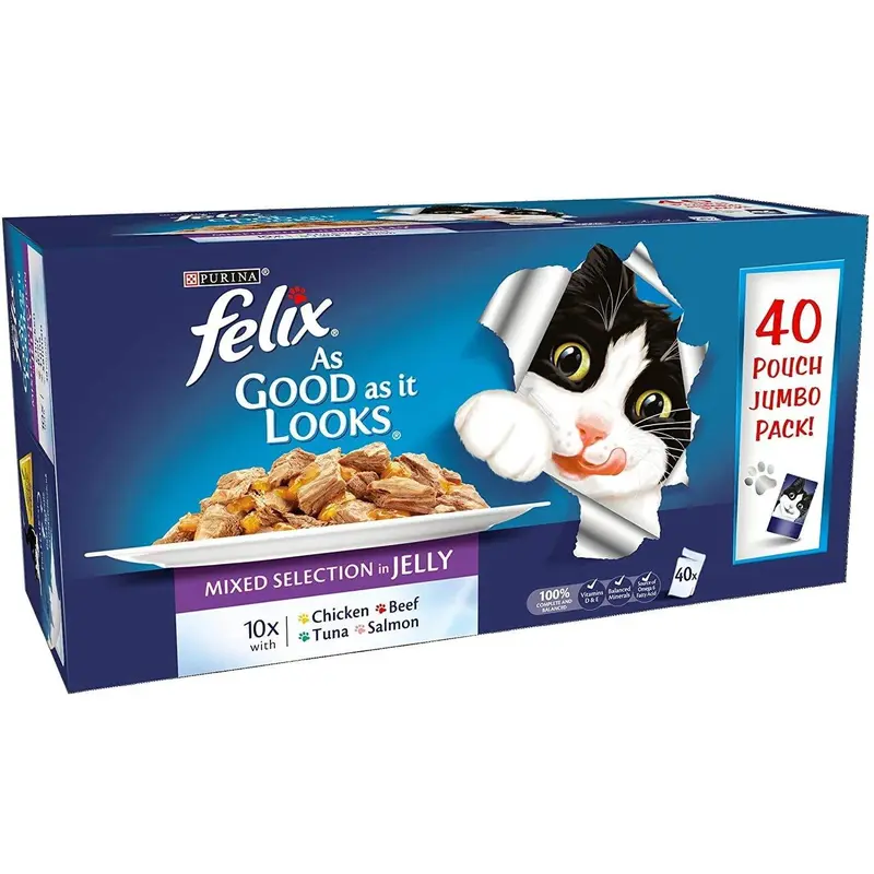 Felix As Good As It Looks Mixed Pack (40 x 100g Pouches) 0