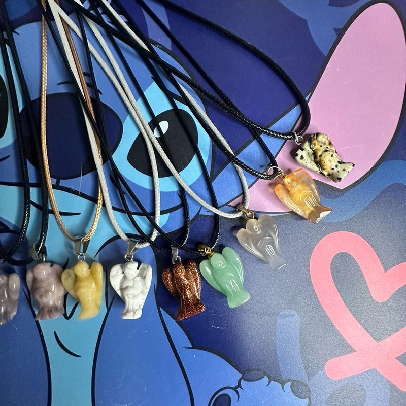Natural Guardian Angel Crystal pendant necklaces 3