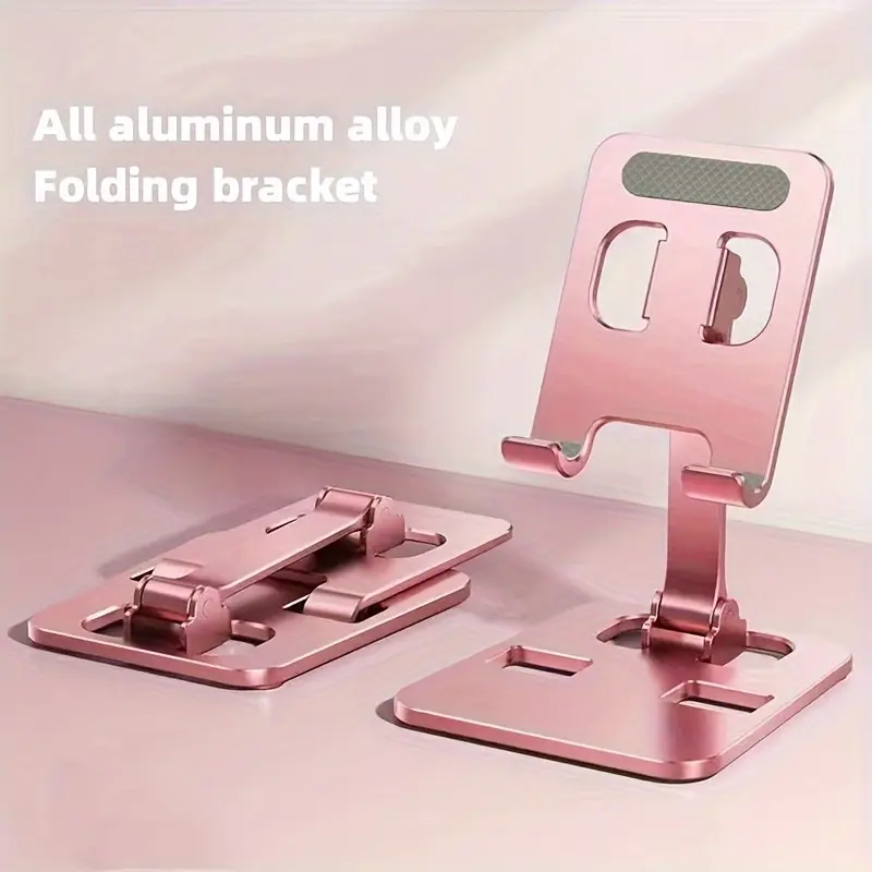 All Metal Foldable Lifting Mobile Phone Holder Lazy Desktop Holder Mobile Phone Tablet Universal Holder Multi Angle Adjustable Mobile Phone Holder Children's Online Class Mobile Phone Holder Base Compact And Portable 8