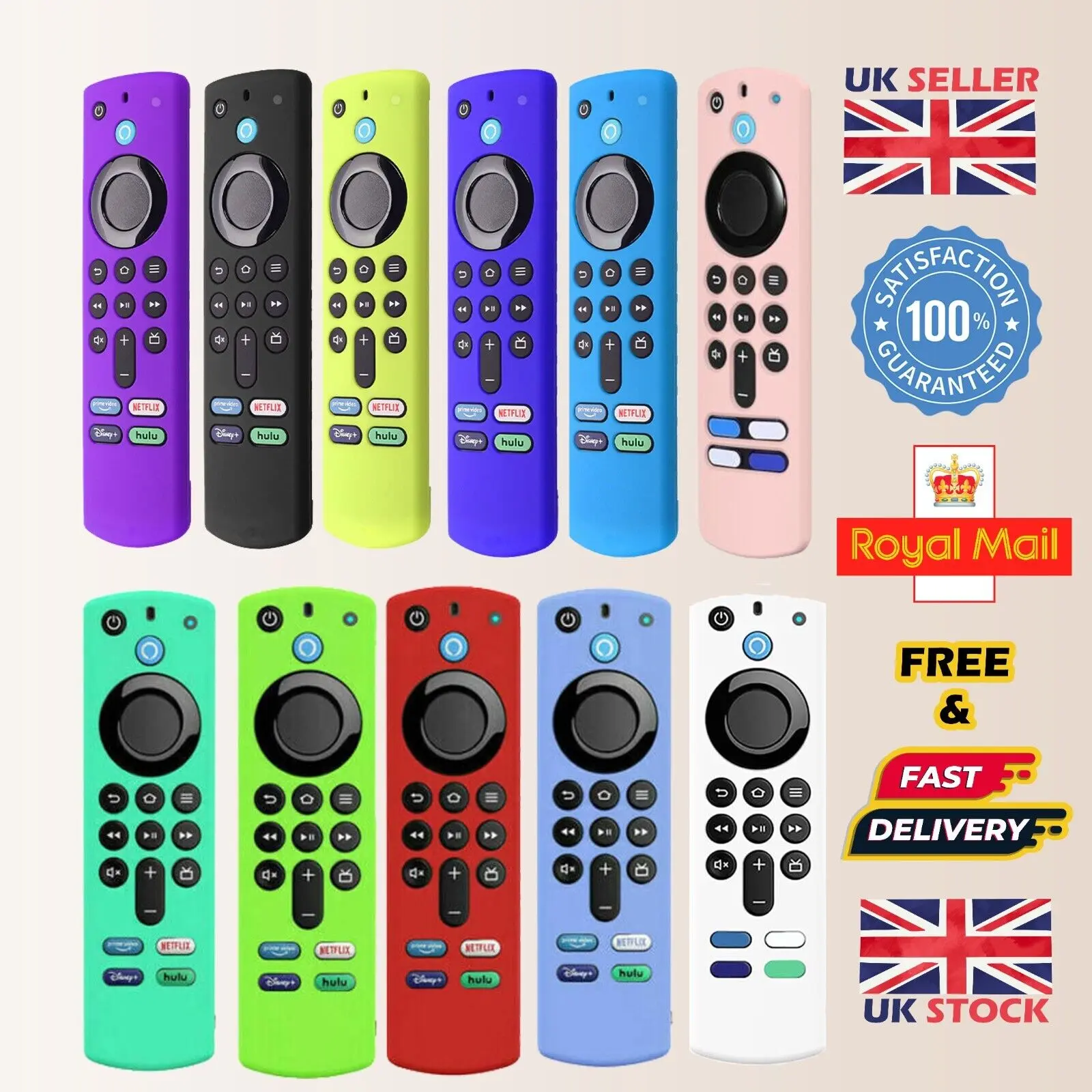 Fire Stick TV Cover Case (3rd Gen) Alexa Remote 2021 Anti Slip Silicone 4k
