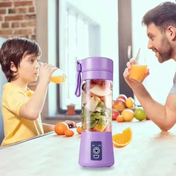 [UK Seller] Portable Blender, Upgraded Fruit Juice mixer, Personal Blender with USB Rechargeable Mini Mixer Juicer Cup 380MI Traveling Fruit Veggie