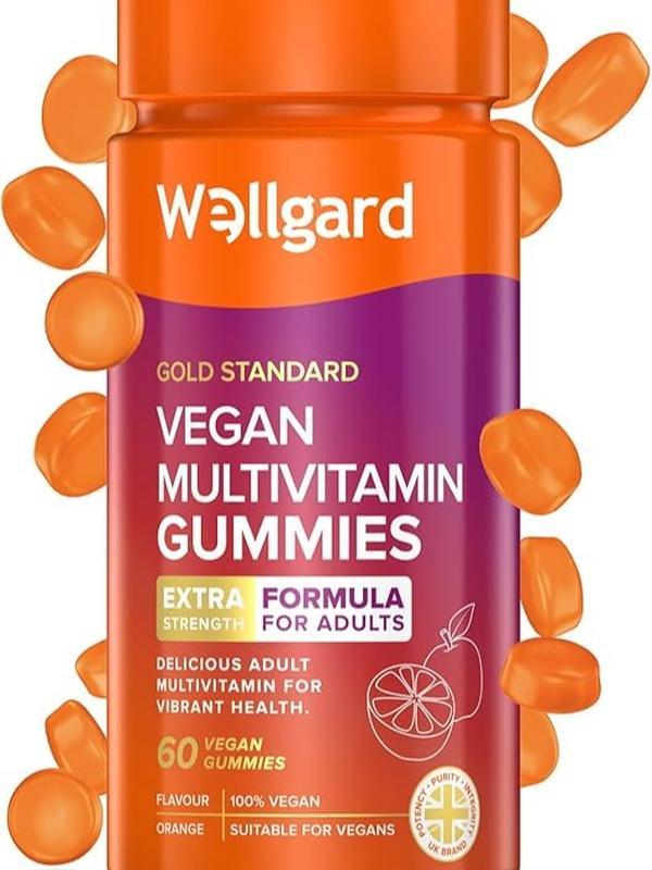 wellgard fibre gummies - Vegan Multivitamin Gummies by Wellgard - Chewable Multivitamins Adults, 60 Vitamin Gummies, Orange Flavour (Adult Gummies) 2