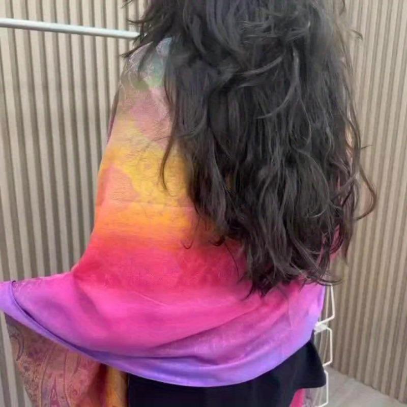 Women's Elegant Paisley Jacquard Scarf, Colorful Fringe Shawl, Versatile Inelastic Wrap For Travel, Photography, Mardi Gras 5