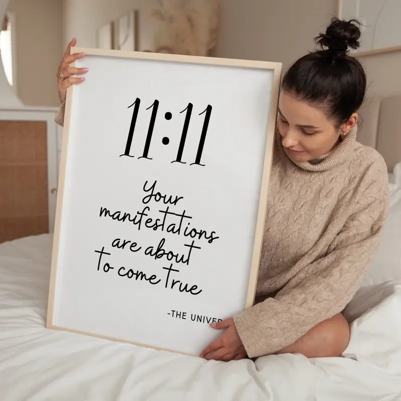 11:11 Angel Numbers, Spiritual, Spirituality, Trendy Prints, Affirmation Art Print, Modern Home Decor Typography Prints, Minimalist Decor, Simplicity Prints, Wall Art, Poster, Prints 1