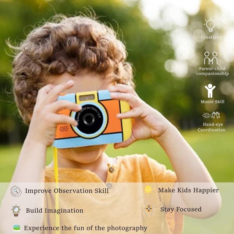 Kids Digital Camera Selfie Camera for Kids Children 3-10 Years 1080P FHD Video Camera Cam with 2.4” LCD, 32GB Card, 4X Zoom, Filters, Kids Camera Gift for Boys Girls 3 4 5 6 7 8 9 10 Years Portable Rechargeable Birthday Screen 6