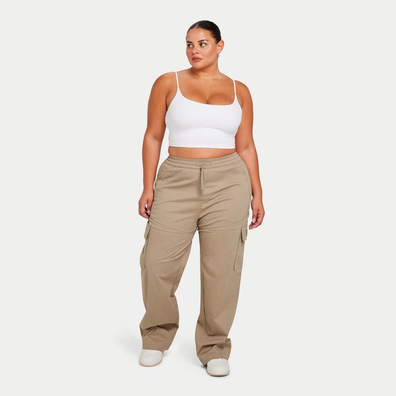 Womens Essential Crop Top - White 4