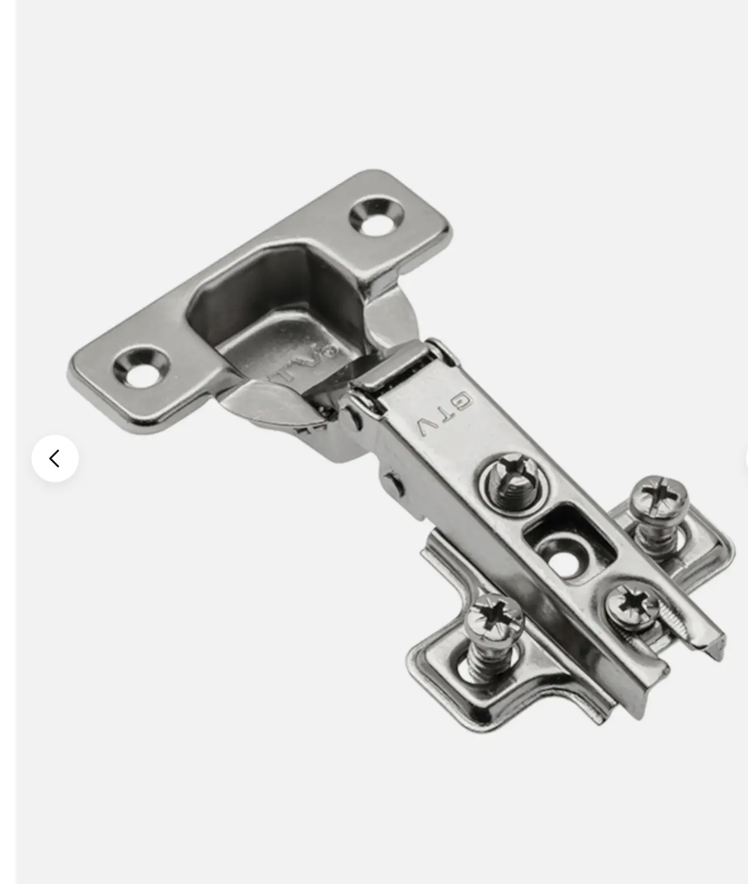 Standard Kitchen Cabinet Door Hinge 35mm + Screws - Concealed Full Overlay for Easy Installation