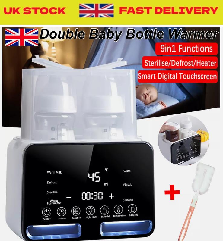 Baby Bottle Warmer Steriliser Fast Milk Warmer with LCD Display and Timer UK 0