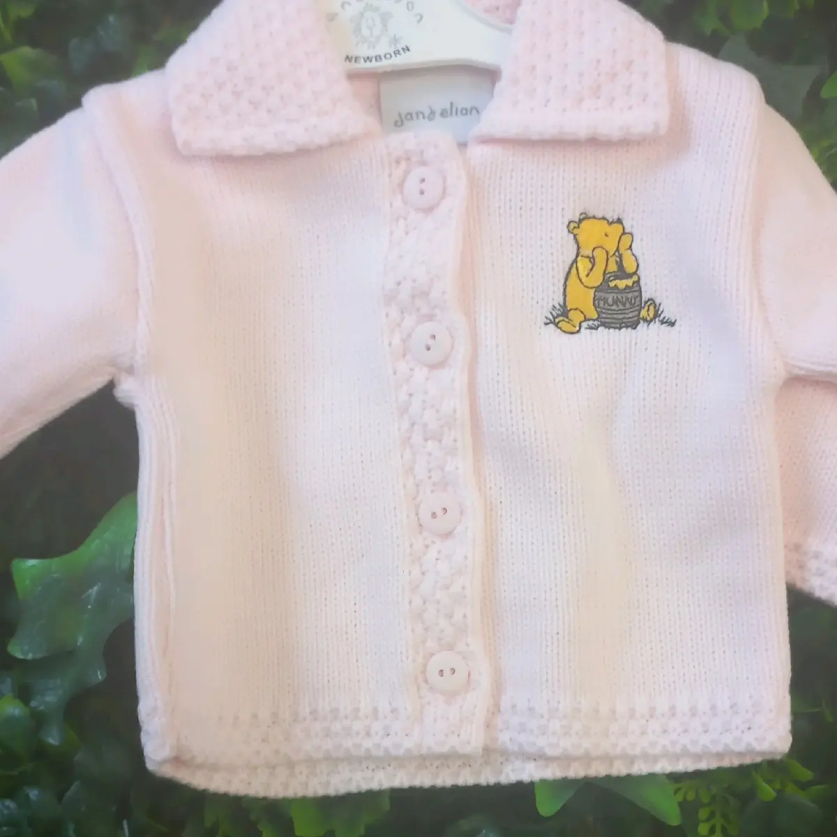 ##new product## honey bear logo baby  cardigan pink and blue