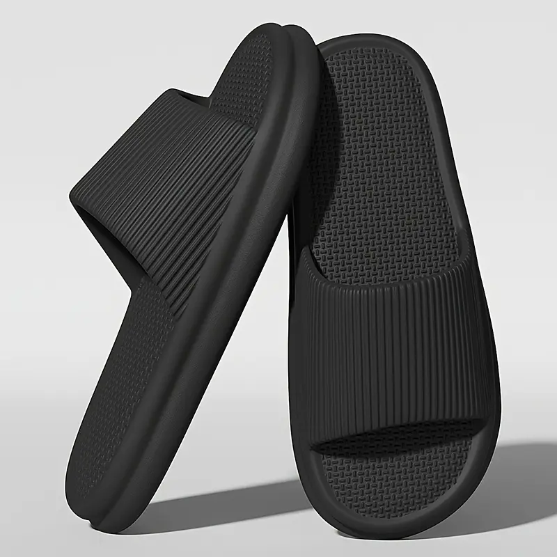Comfort Slides - Breathable, Non-Slip EVA Sole Slippers for Indoor Use, Solid Color