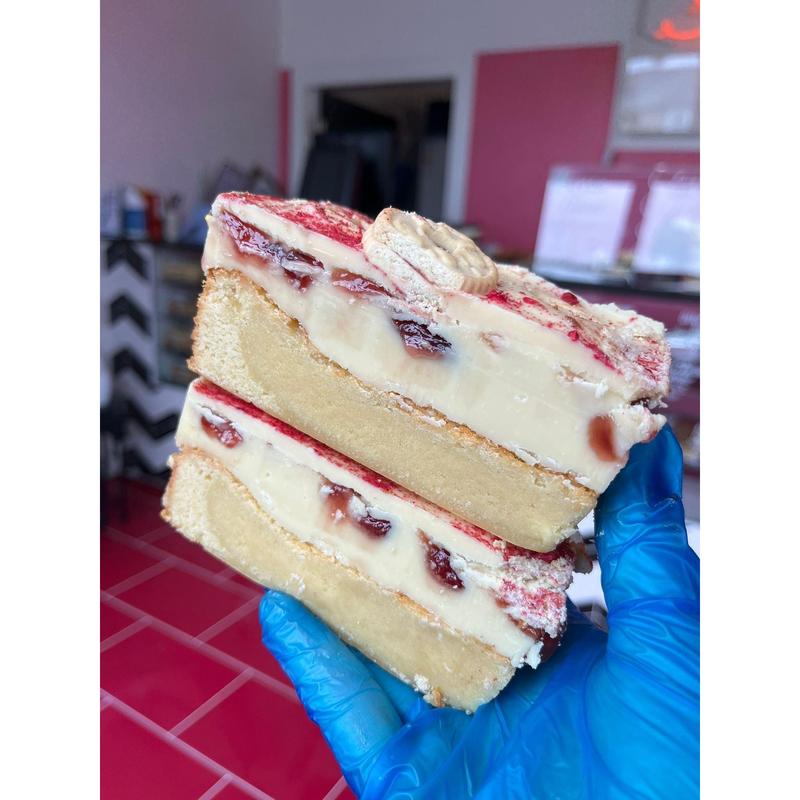 Jam White Chocolate Ganache Topped Blondie Bar 0