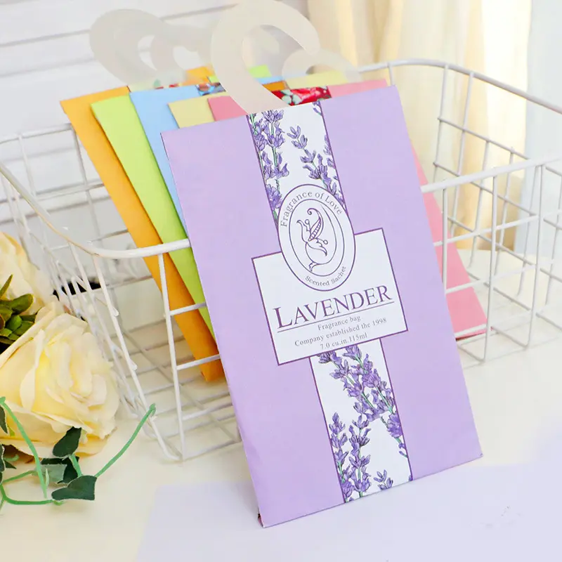 Hanging wardrobe sachet Sachet Wardrobe deodorant sachet Car sachet portable deodorant bag Freshener Scented Aroma Fragrance Perfume Random One