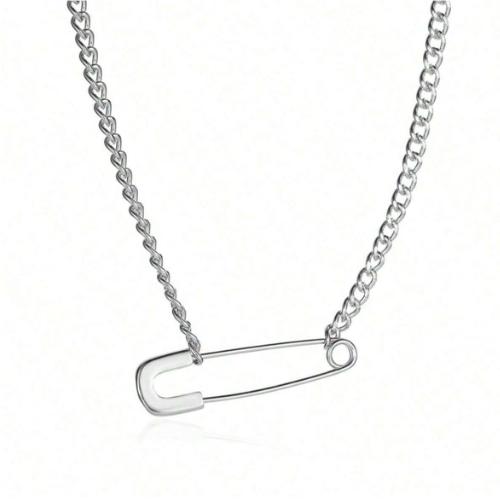 1pc Unique & Simple Safety Pin Necklace, Subtle Design Clavicle Chain Pendant, Personalized Couple Accessory unique engagement ring 7