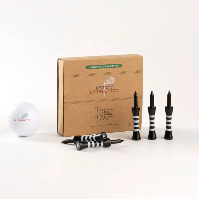 Bamboo Golf Tees 60mm | Black Castle Tees 0