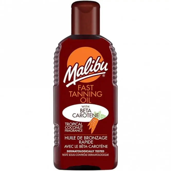 Malibu Fast Tanning Oil with Beta Carotene 200ml Coconut Skincare