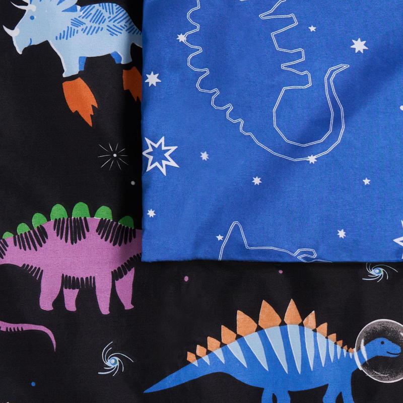 OHS Space Duvet Cover Bedding Set Pillowcases Dino Reversible Quilt 5