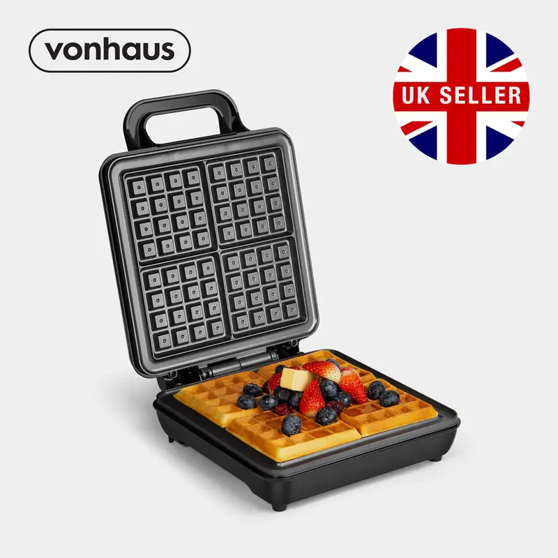 VonShef 1100W Quad Belgian Waffle Maker【UK SELLER】 0