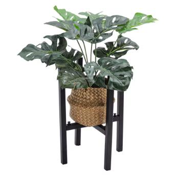 Simple Style Metal Adjustable Plant Stand, Heavy Duty Stable Plant Pot Flower, Plant Stand Indoor Outdoor Corner, Display - Black 3
