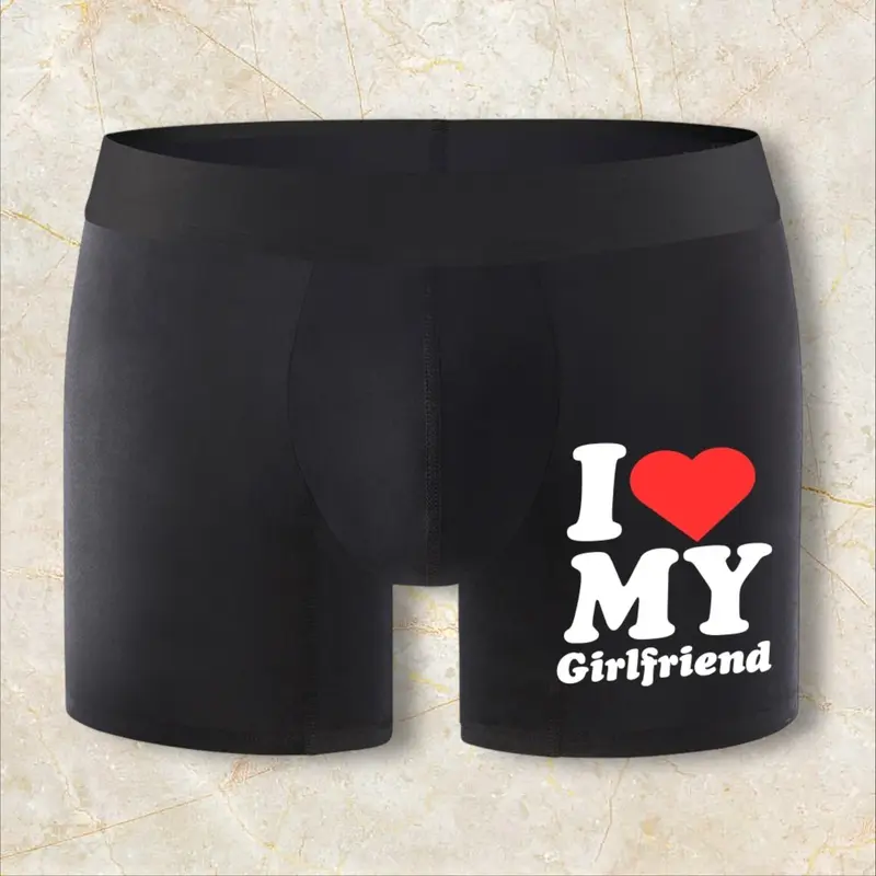 I Love My Girlfriend Boxers, Holiday Underwear, Novelty Boxers, Valentines Day 1