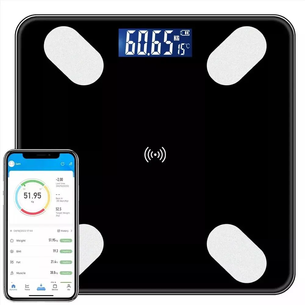 Bluetooth Smart Body Fat Scale 180kg BMI Digital Bathroom Wireless Weight Scales - Healthcare
