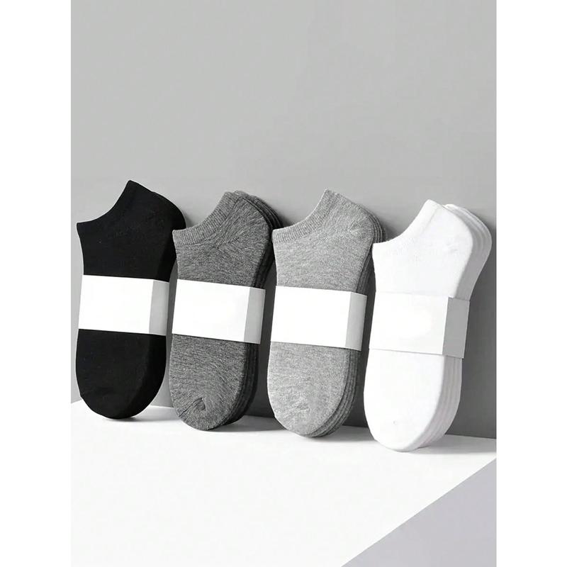 1/5/10/15/20/25/30 Pairs Men Socks Essential Ankle Socks, Soft & Lightweight All-Match Low Cut Ankle Socks, Women's Stockings & Hosiery, Gym Fabric Menswear Day Polyester Stripe Unisex Multicolor 0