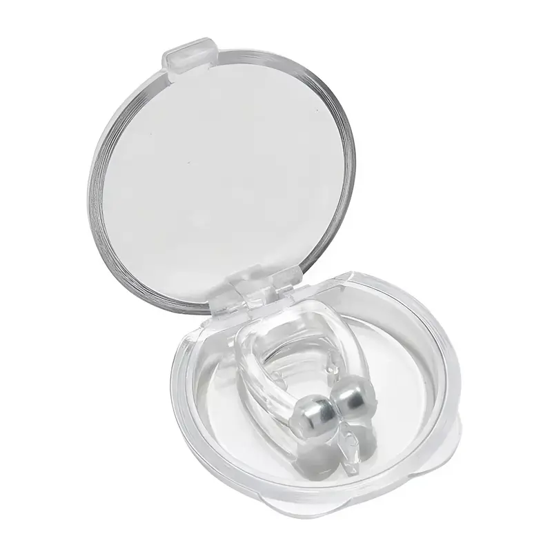 4x Anti Snoring Nasal Snore Stopper Silicone Magnetic Sleep Aid Nose Clip Nasal Dilator With Hygiene Case - Skincare, Comfort, Lightweight, Silicone, BPA Free, Soft Medical Silicone 6