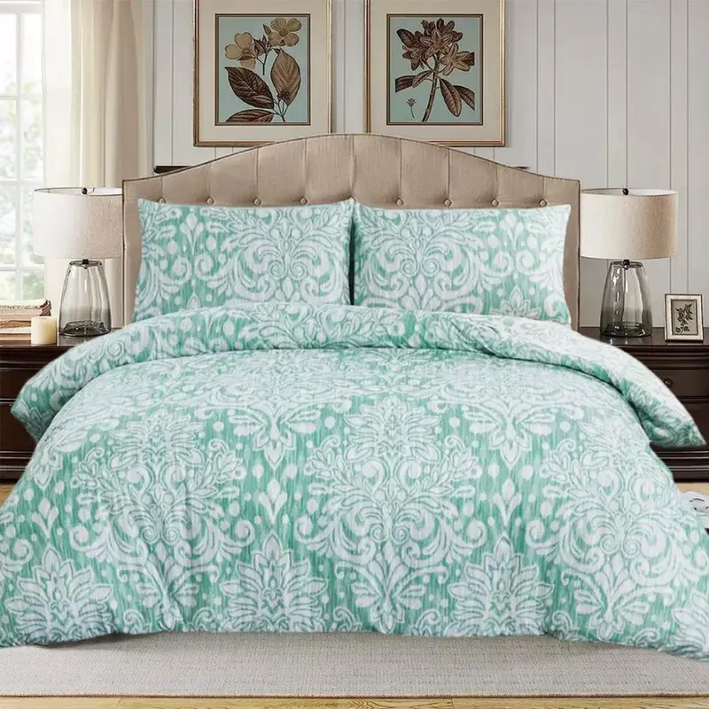 Rich Cotton 3PCS Bedding Set Single Double King Size Duvet Quilt Cover Set Multicolored soft duvet set grey white black breathable duvet covers durable printed duvet sets machine wash bedset anti-drop super king fade resistant pumpkin bedding set 6