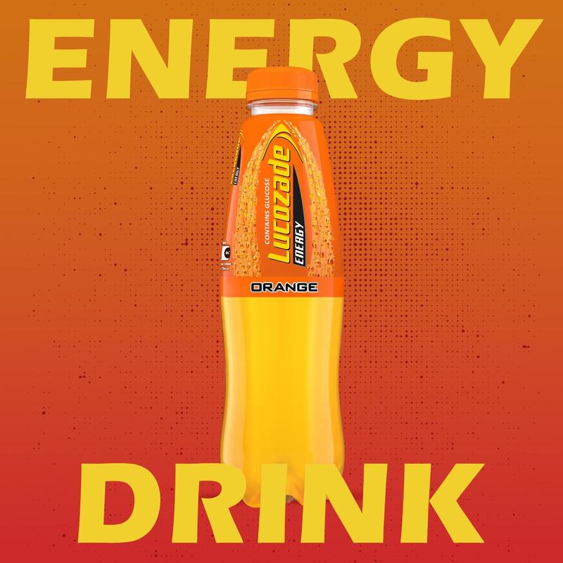 Lucozade Energy Sparkling Orange Glucose Drink with Sugars and Sweeteners 380ml, 8 Bottles 3