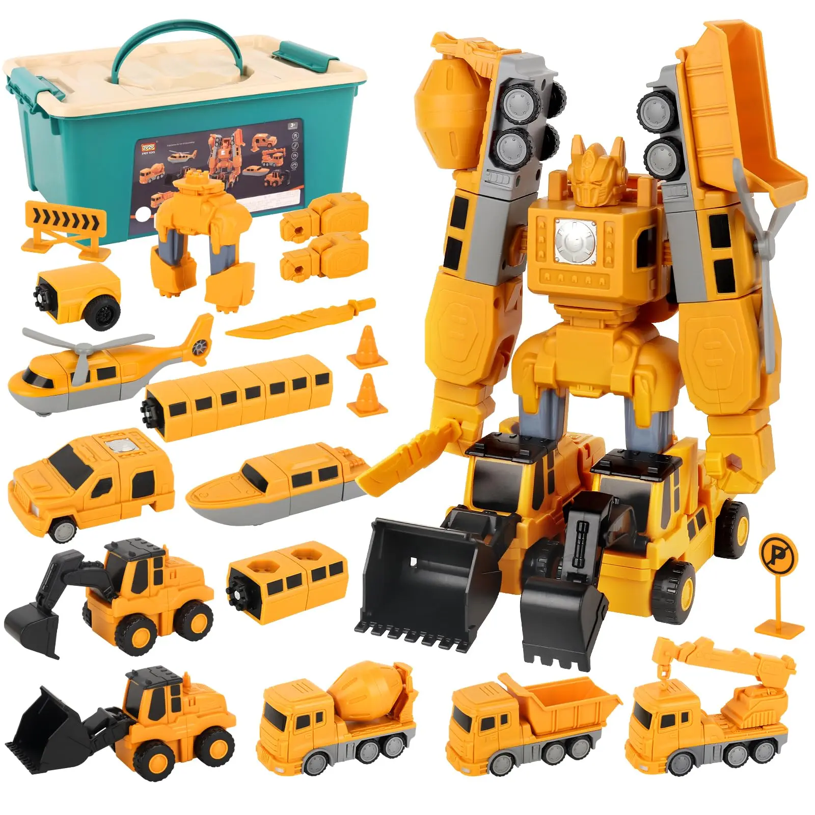 DAJASD Constructo Magnetic Toy Set, 35PCS Magnetic Transform Engineering Car Assembled Toys, Creative Magnetic Construction Transform Vehicles, DIY Modular Transforming Robot Car Toy Set for Kids