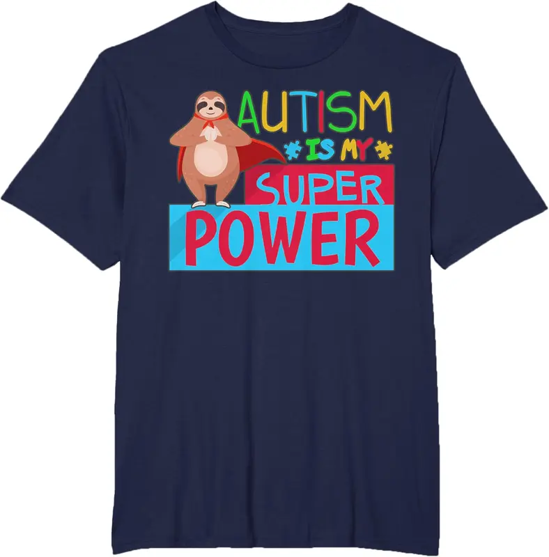NeuroFriends  Sloth Autism Superpower Awareness Shirts Boy Girl Kid T-shirt UKY24025161 4