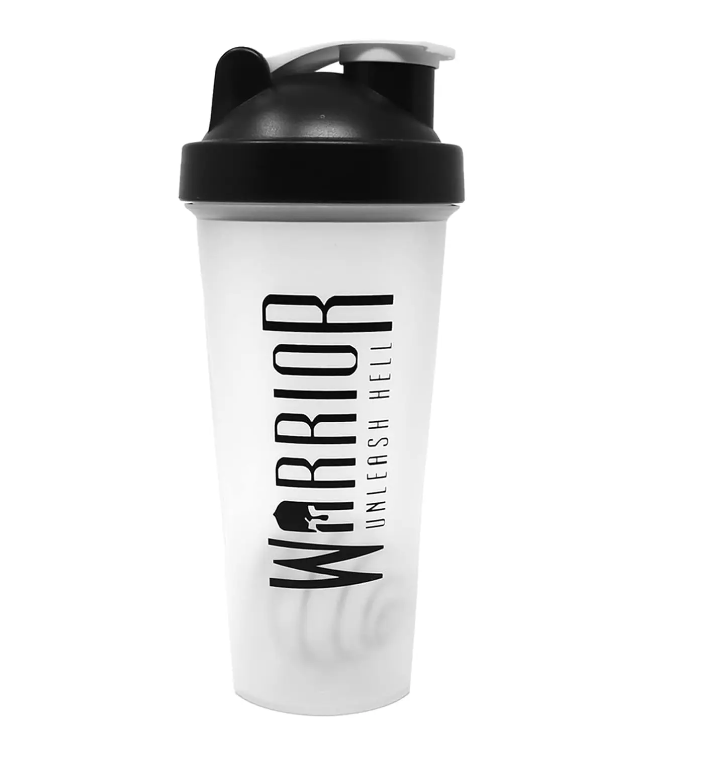 Warrior Protein Shaker Bottle, Includes Wire Mixball Blender – 600ml – Perfect for Mixing Powdered Shakes, Clear, BPA Free, Dishwasher Safe