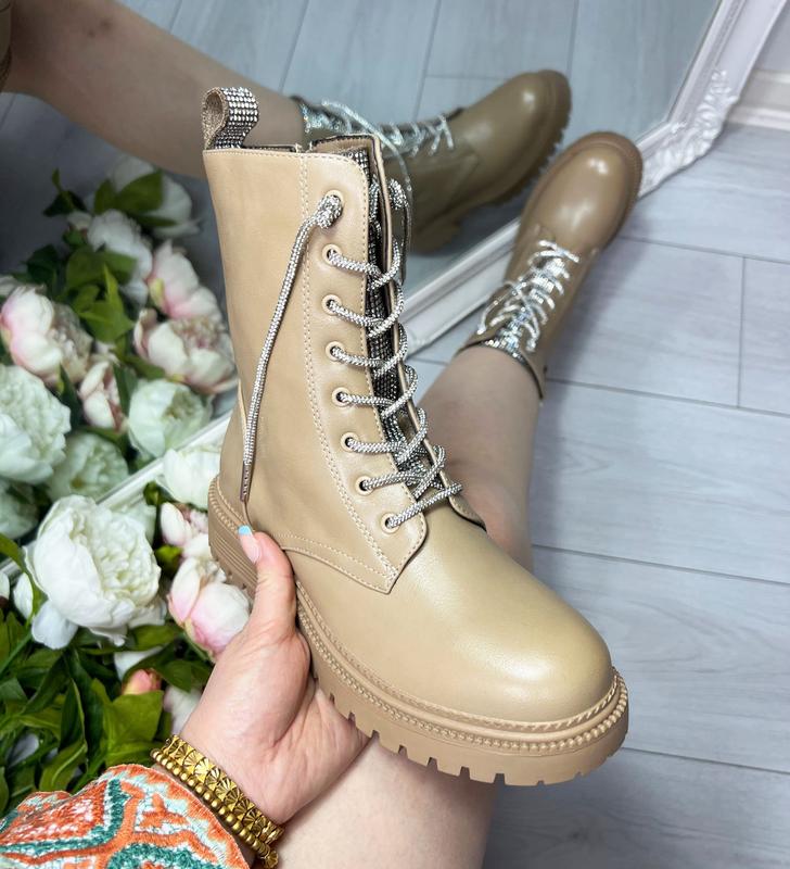 Womens Ladies Diamante Lace Up Ankle Boots Low Block Heel Zipped Winter Boots Shoes Size 5