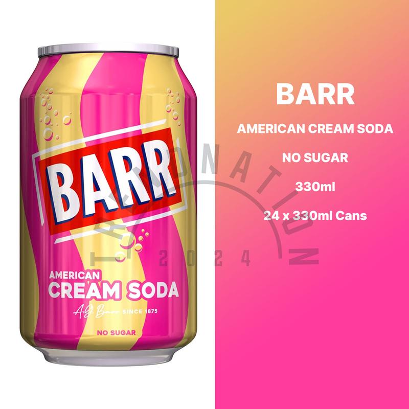 Product Introduction of Barr Soft Drink Flavoured Fizzy Soda Drink 24 x 330ml Cans Beverage 4