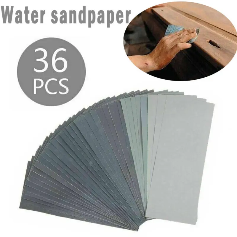 36Pcs Wet and Dry Sand Paper Mixed Assorted Grit 400-3000 Car Paint Sandpaper UK 1