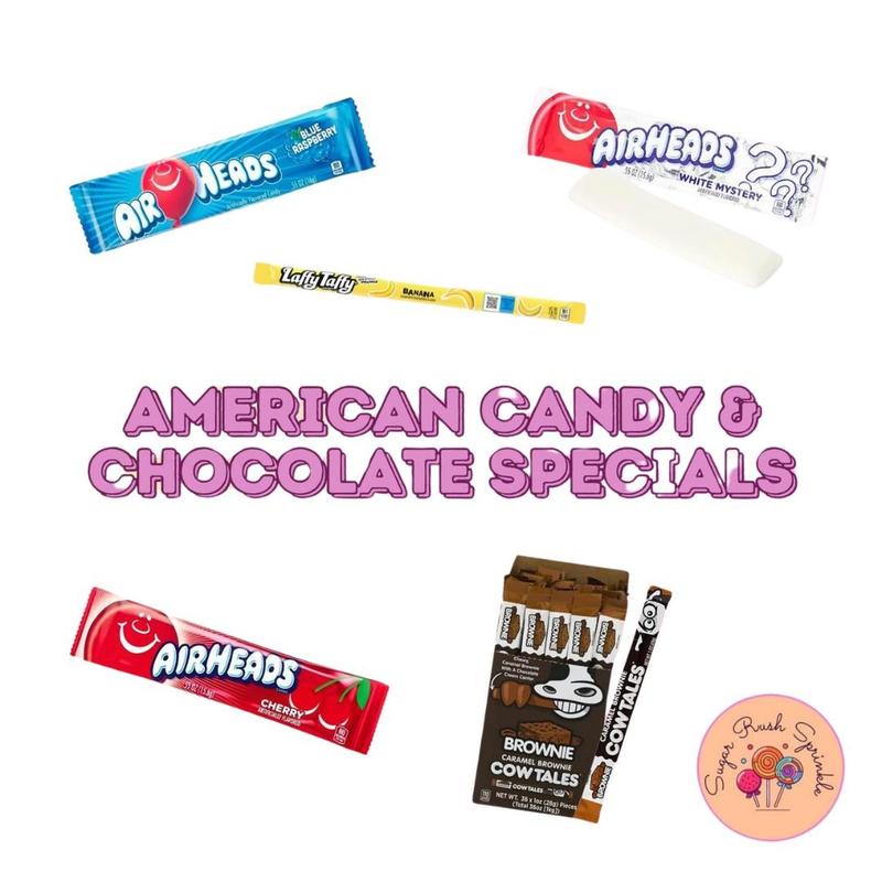 USA Sweets Assortment - Airheads, Bonbon Bite, American Sweet - Mouth-Watering Flavours Sweet Candy Chocolate Snack Candies 0
