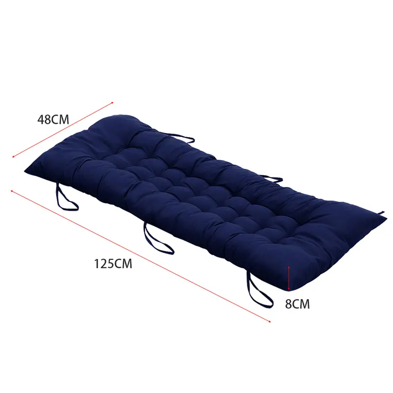 Livingandhome Thick Soft Comfortable Grey/Black/Grey Chaise Lounge Chair Cushion for Outdoor （Cushion Only） 8
