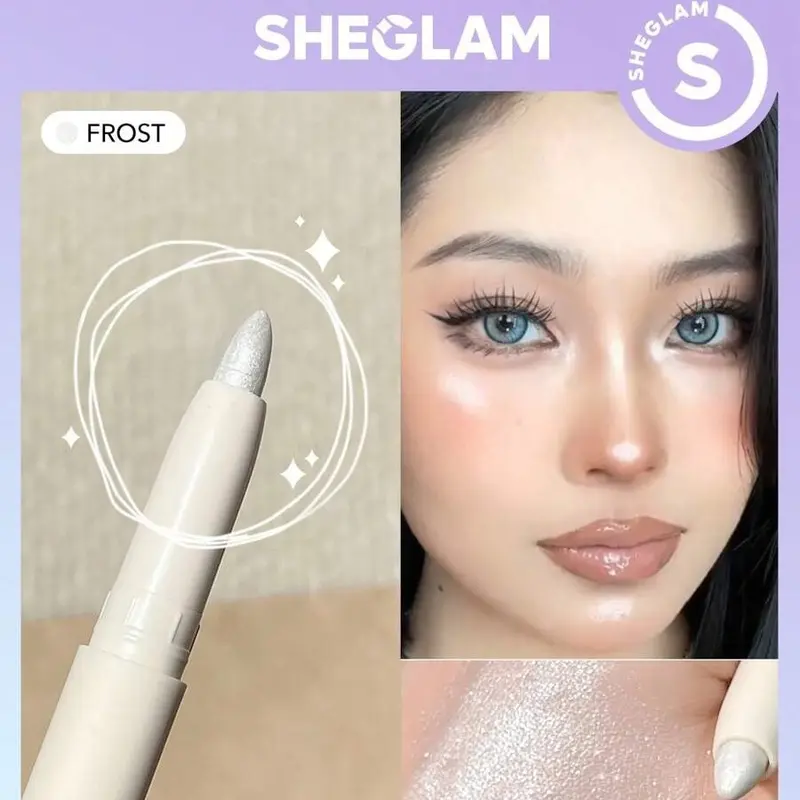 SHEGLAM Big N' Bright Eye Pencil-Frost Highlighter Pen Shimmer Multi-Use Pigment Glow Face Makeup Valentine's Day Decor Love Gift - Cosmetic, Bronzer 1
