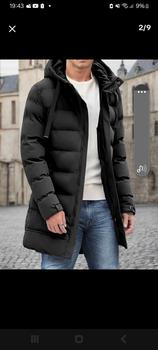 Product Review of Men's Solid Zip Up Windproof Waterproof Hooded Puffer Coat, Casual Long Sleeve Thermal Outerwear for Winter, Men's Clothes for Daily Wear from d**3 0