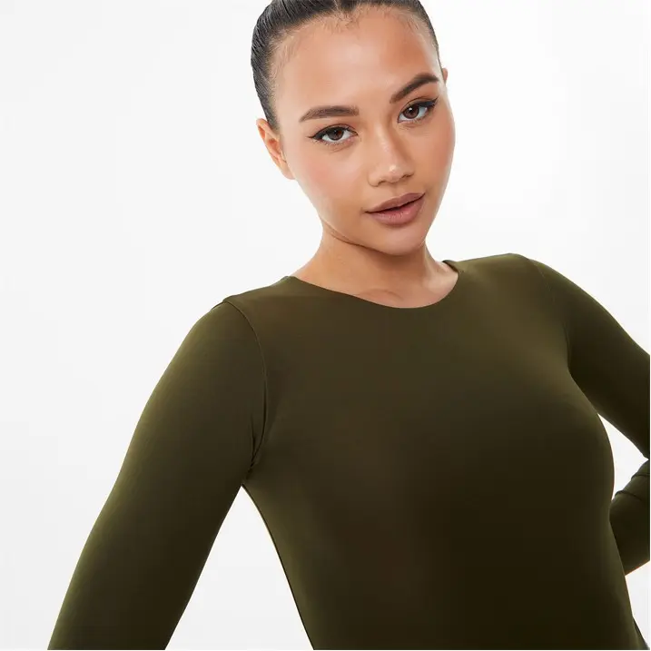Jack Wills Womens Second Skin Long Sleeve Bodysuit Round Neck 8