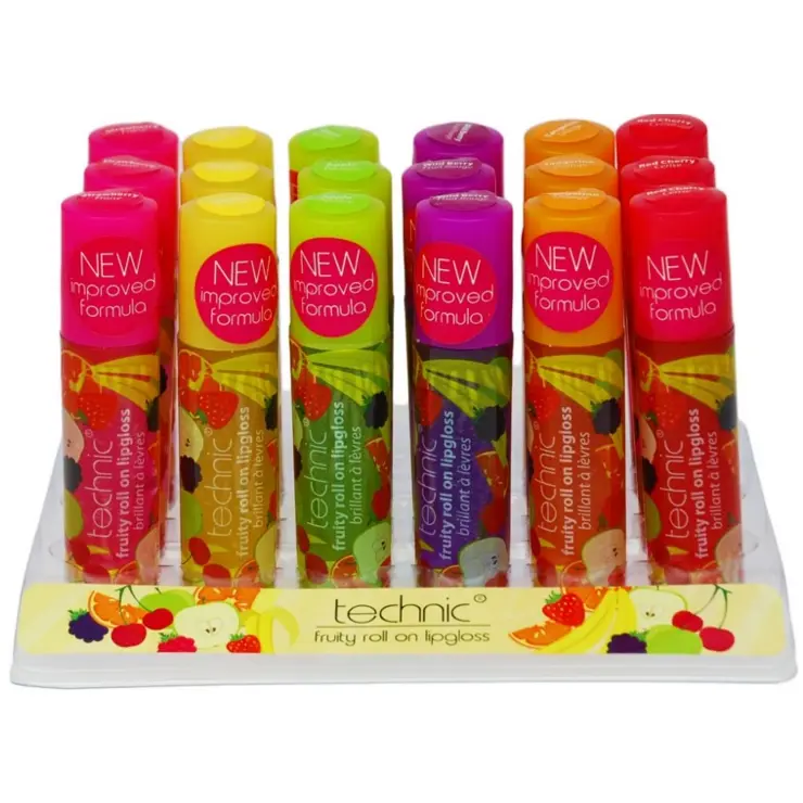 Technic Fruity Fruit Flavoured Roll On Clear Lip Gloss Girl