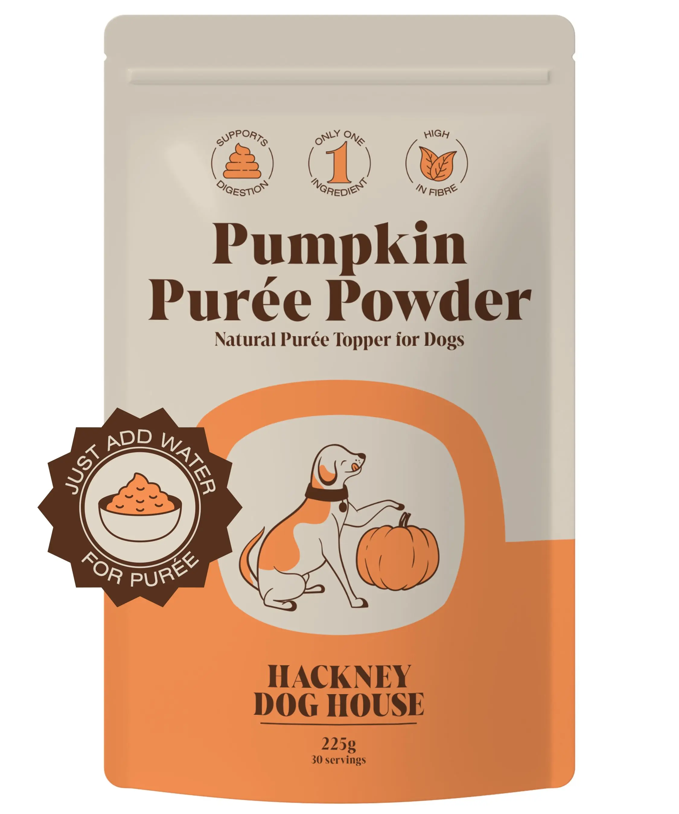 Hackney Dog House | Pumpkin Powder For Dogs | Canned Pumpkin Purée Alternative | 30 Servings dog  supplements