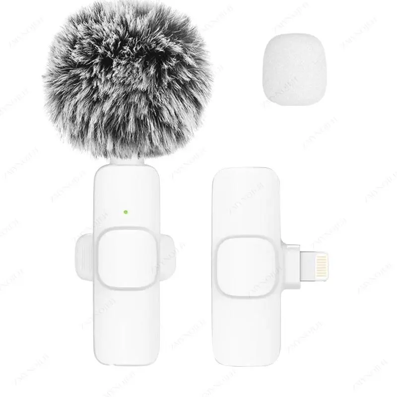 New Wireless Lavalier Microphone Portable Audio Video Recording Mini Microphone for iPhone Android PC Camera Live Gaming Phone 6