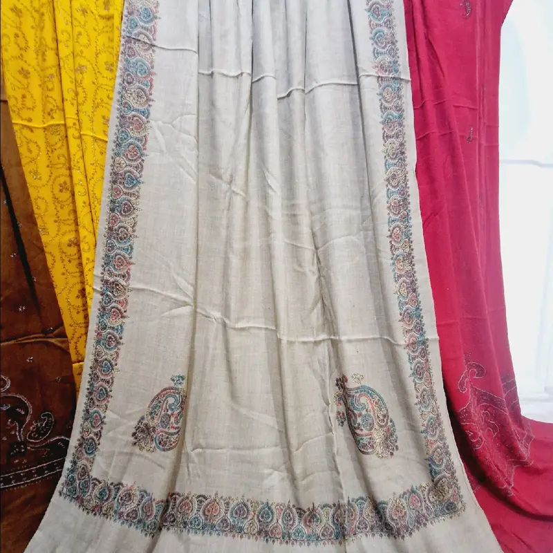 Traditional Pashmina Shawls with Handwork embroidery, Quality Pashmina Shawls, Pakistani Shawls, Available in different colours, Elegant look everyday. 3