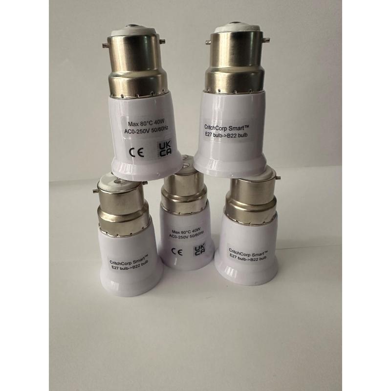 CritchCorp Smart™ V1 E27 to B22 bulb converter. Make your E27 bulb work in a B22 socket 4