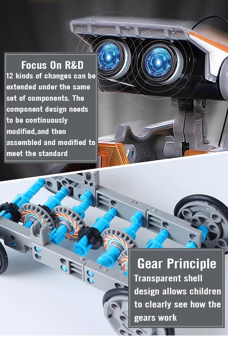 Product Introduction of 12 in 1 Science Experiment Solar Robot Toy DIY Building Powered Learning Tool Education Robots Technological Gadgets Kit for Kid 17