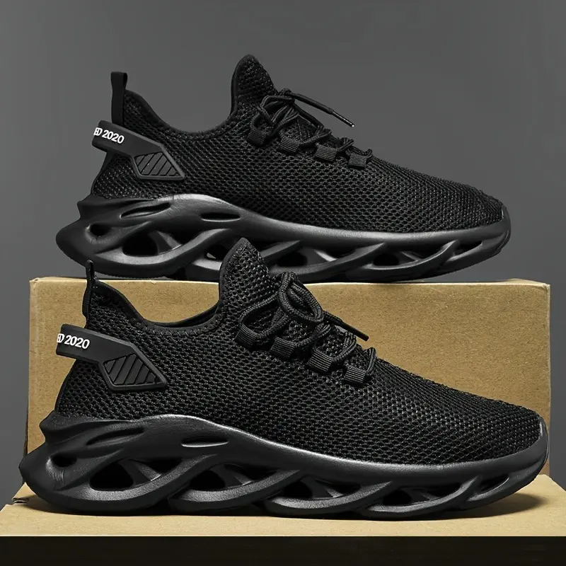 Men's Blade Sneakers Running Shoes Slip-on Sneakers With Shoelaces - Odor-resistant Athletic Shoes - Lightweight And Breathable 0