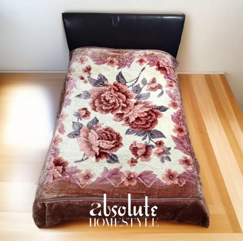 2Ply Reversible 6k Heavy Blanket Soft Thick Cloudy Faux Fur Mink Blanket Throw Bedspread 0