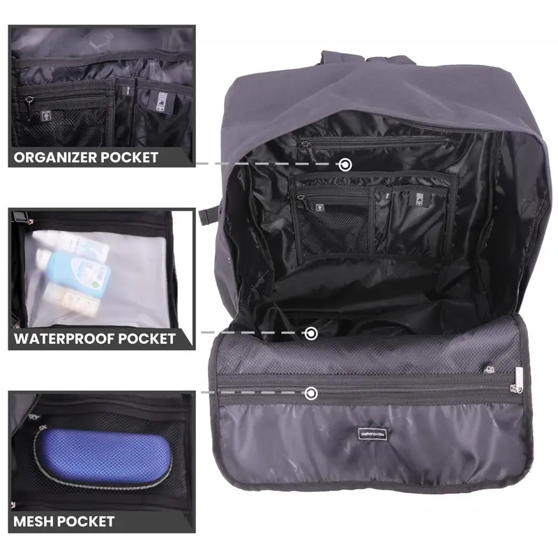Aerolite 45x36x20cm Easyjet Maximum Eco-Friendly Super Premium Quality  With Removable Small Carry Pouch Recycled Eco-Friendly, Shower-Resistant Cabin Luggage Approved Travel Carry On Flight Rucksack with 10 Year Warranty backpack touchy 7